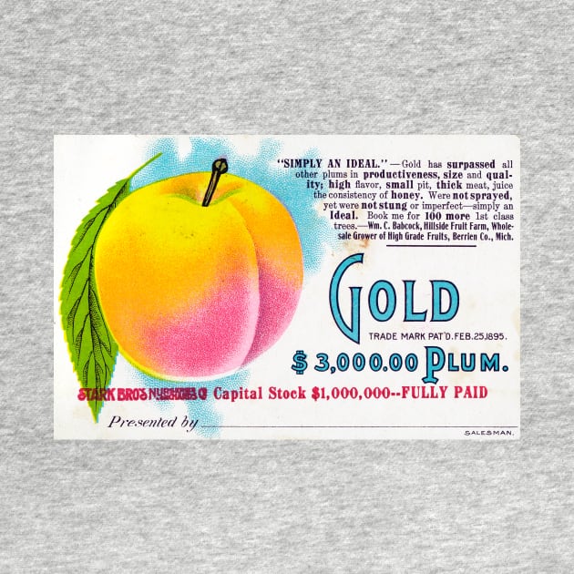 Gold Plum Ad by WAITE-SMITH VINTAGE ART